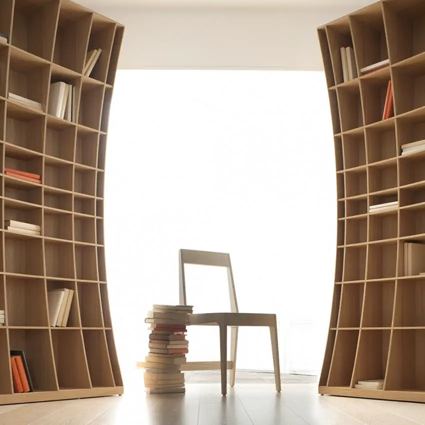 Concave Bookcase by Simon Pengelly for Joined + Jointed (2)