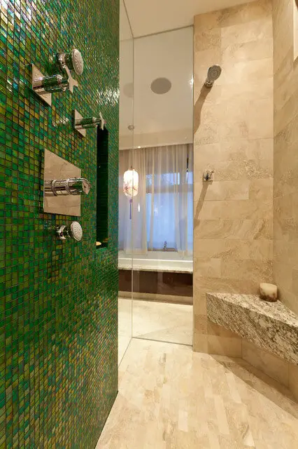 Green Bathroom tile design