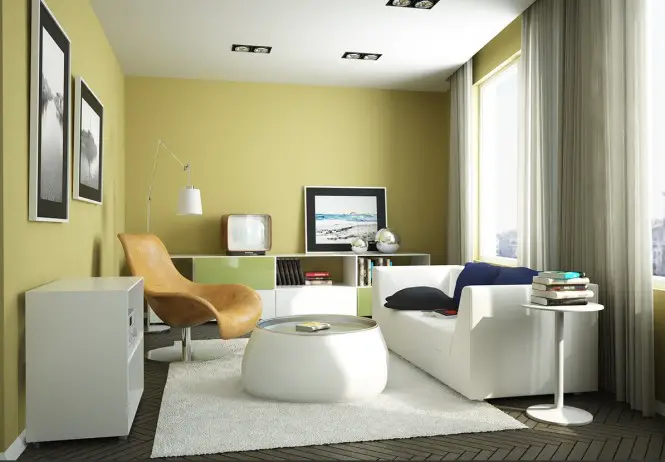 Yellow Green Living-Room