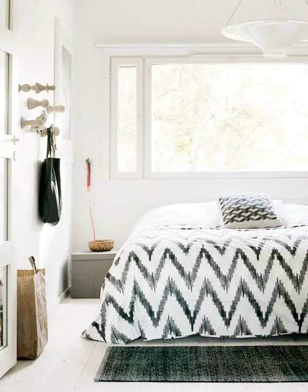 cozy bright scandinavian bedroom