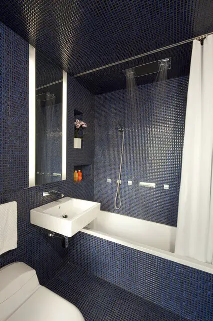 dark blue bathroom tiles ideas