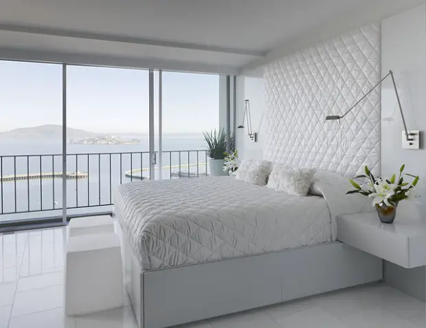 white modern bedroom