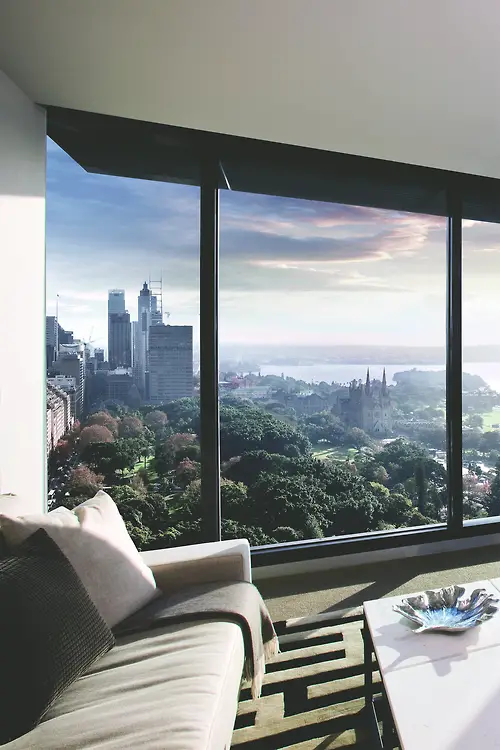 Living room with view