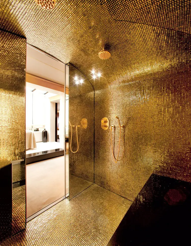 Bathroom, Gold leaf Mosaic