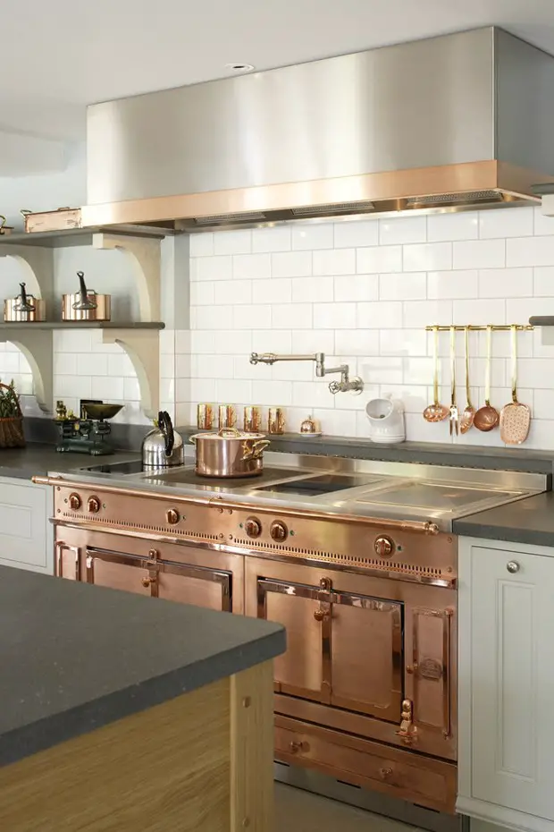 Copper Appliances, Edwardian style kitchen by Artichoke