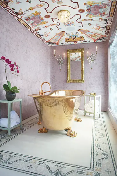 Gold color tub, Jessica Hall Associates