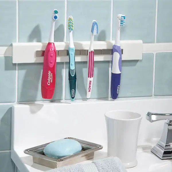 Magnetic toothbrush holder, DIY Bathroom Storage