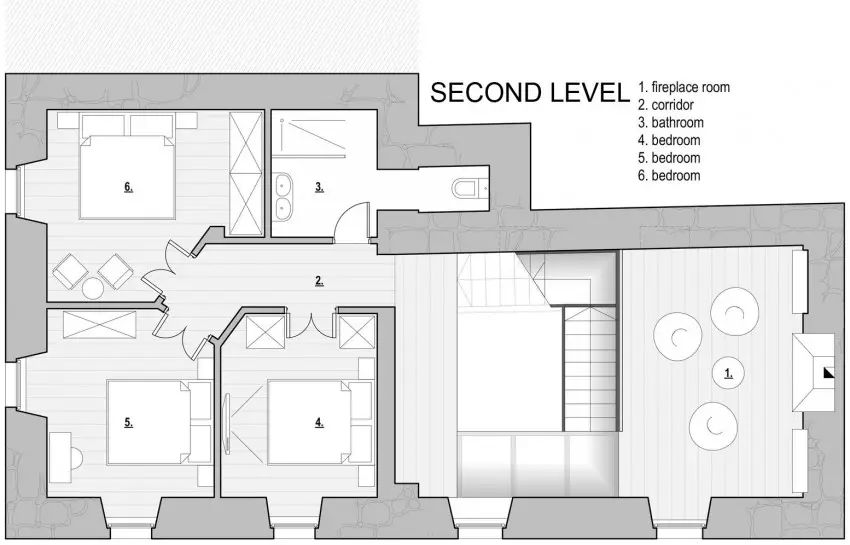 House plan 2, Reconstruction of a Villa in Ljuta by Enforma Studio