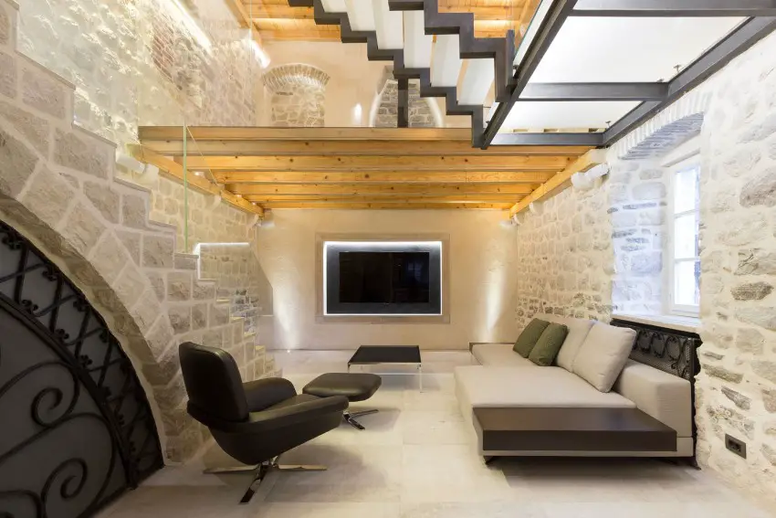 Living Room, Reconstruction of a Villa in Ljuta by Enforma Studio