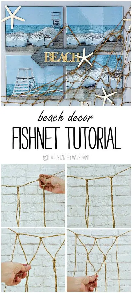 Beach Decor Decorative Fishnet Tutorial