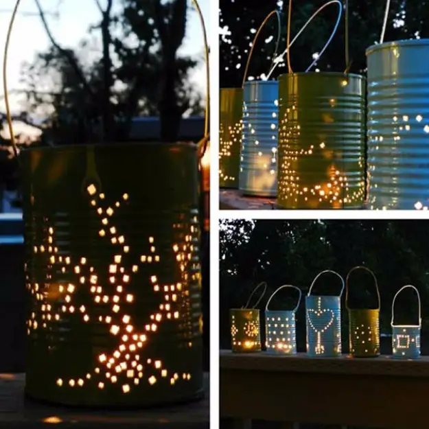 Amazing Tin Can Lantern, DIY Backyard Projects