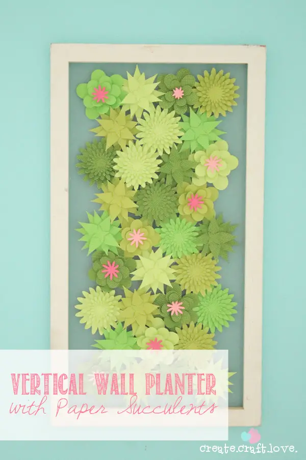 Amazing Vertical Wall Planter with Paper Succulents, DIY Paper Crafts