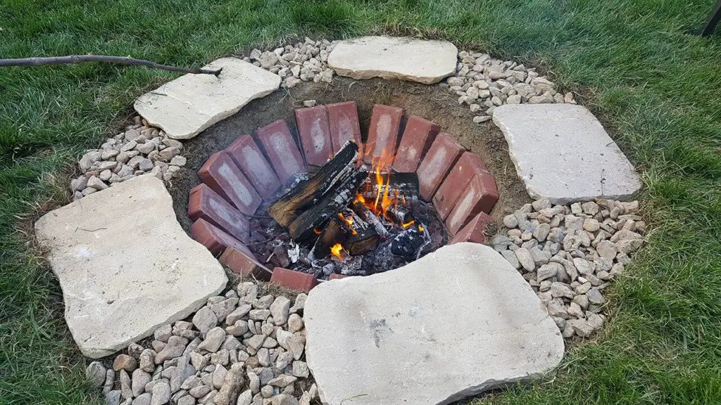 DIY Fire Pit Ideas, DIY Inground Brick Firepit