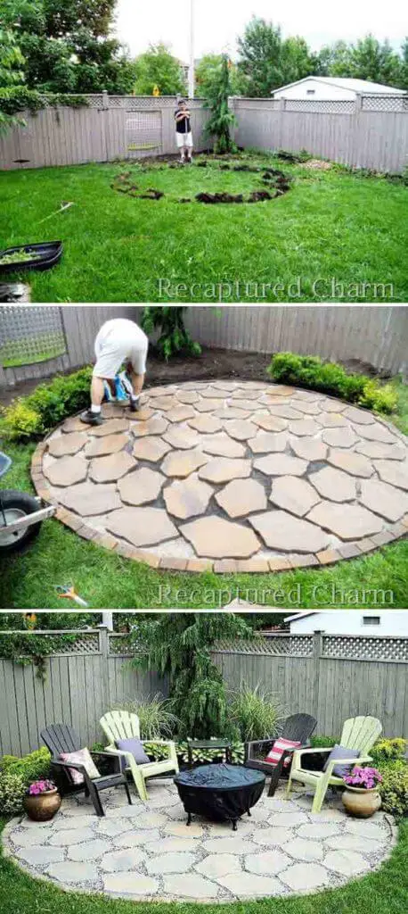 DIY Circle Outdoor Fire Pit Area Design, DIY Fire Pit Ideas and projects