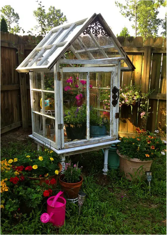 DIY Miniature Greenhouse from Old Windows, The best DIY Backyard and Garden Ideas