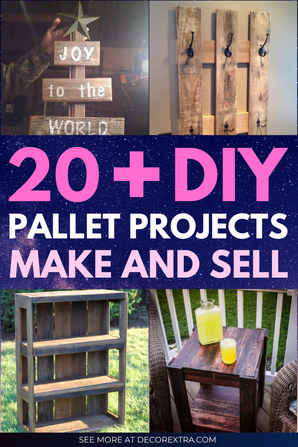 DIY Pallet Ideas and Projects to Make and Sell. Find lots of Easy Pallet Crafts to Make and Sell #diy #crafts #pallet #craftstosell 