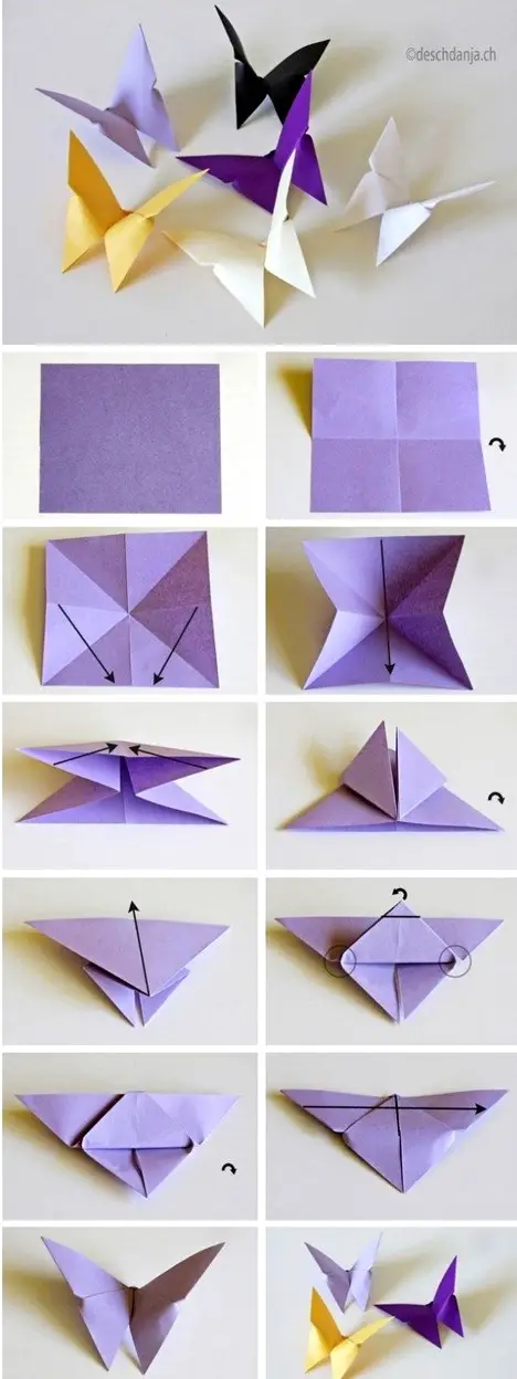 DIY Paper Butterfly Origami Crafts