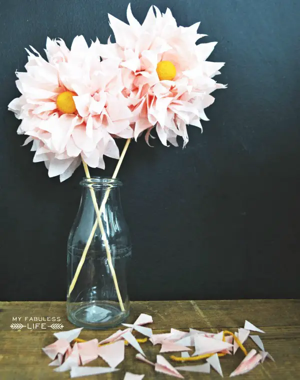 DIY Tissue Paper Flowers, DIY Paper Crafts