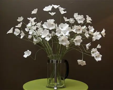 DIY White Paper Flowers, DIY Ideas and crafts
