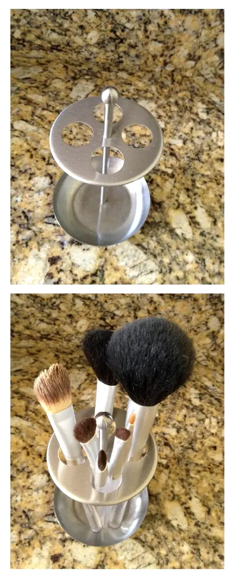 Makeup Brushes in a Toothbrush Holder, Storage Ideas, Make up storage