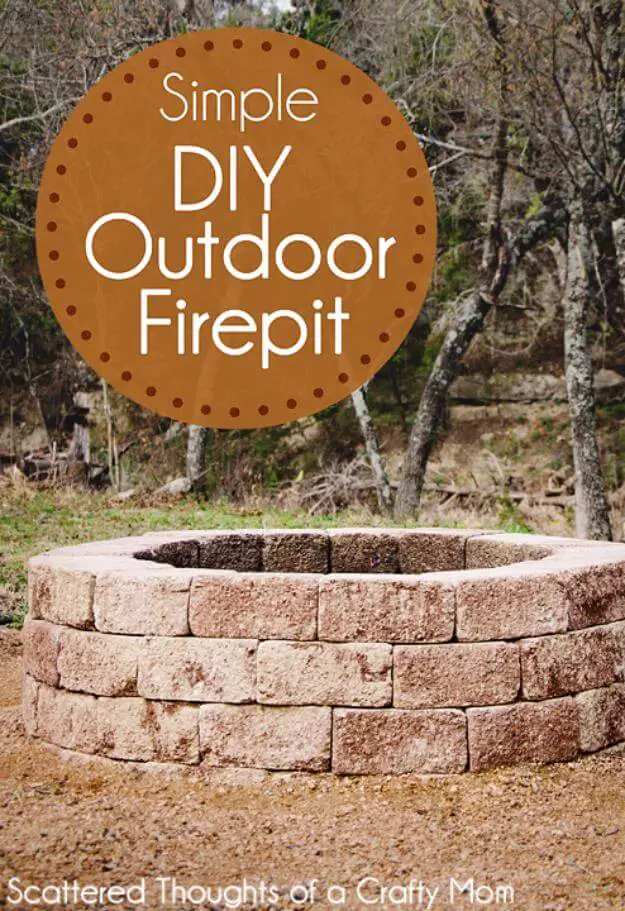 Simple DIY Outdoor Firepit, DIY Fire Pit Ideas