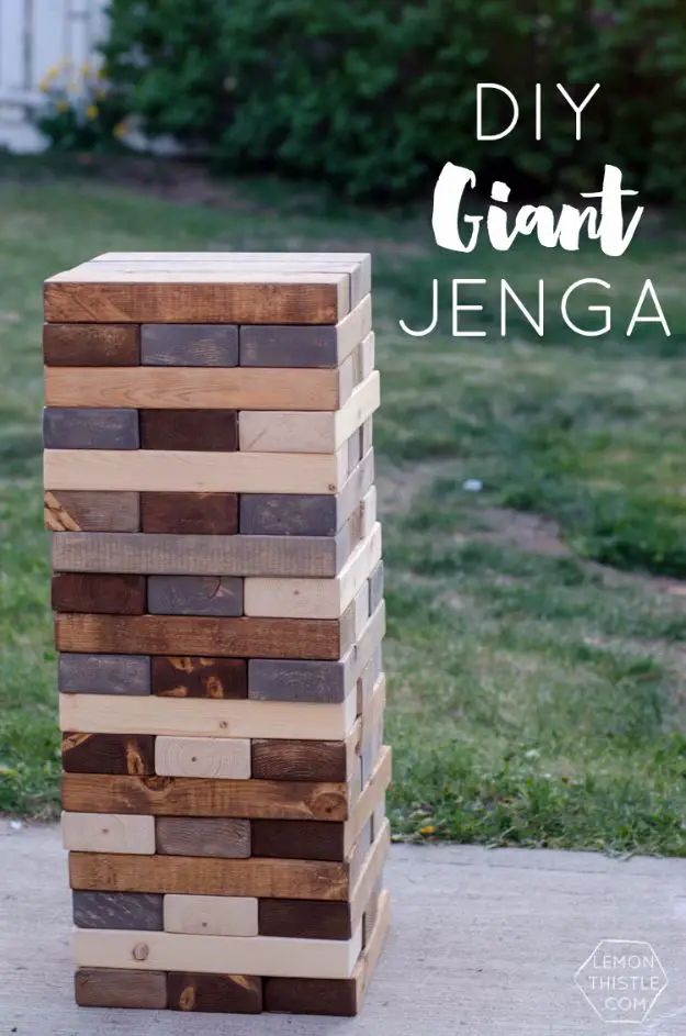 Amazing DIY Giant Jenga, DIY Backyard Games Perfect For Summer