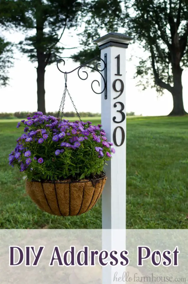 Beautiful DIY Address Post, Front Yard Landscaping Ideas and projects