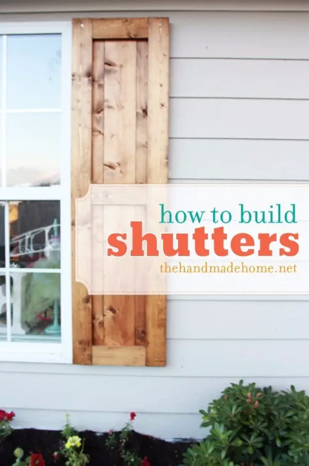 Build Handmade Shutters, DIY Curb Appeal Ideas on budget