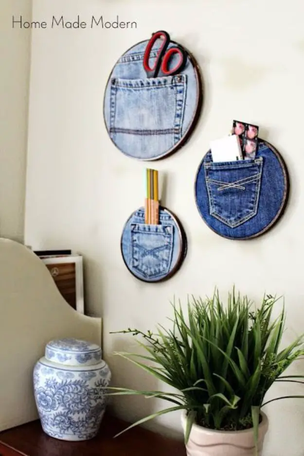 Crafts to Make and Sell, Trendy Denim Pocket Organizers