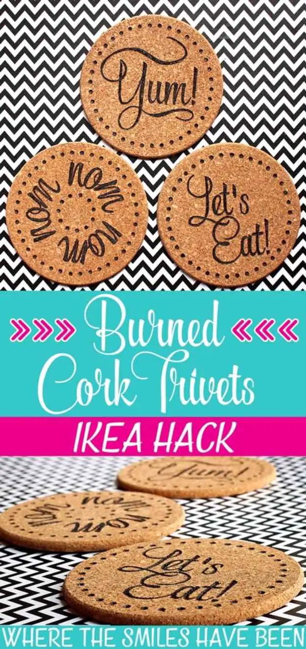 Crafts to make and sell, Amazing DIY Burned Ikea Cork Trivets