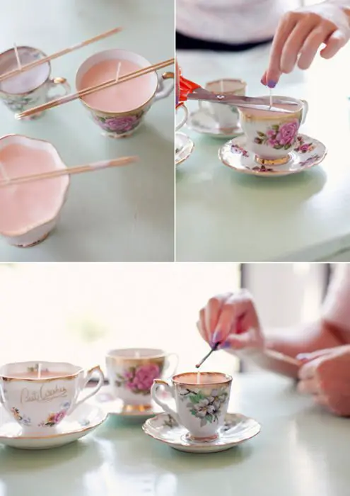 Crafts to make and sell, Candles in Tea Cups