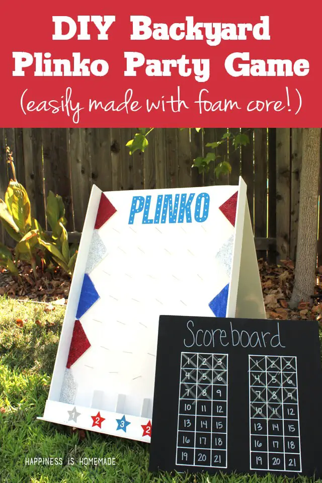 DIY Backyard Plinko Board Game, DIY Backyard Games Perfect For Summer