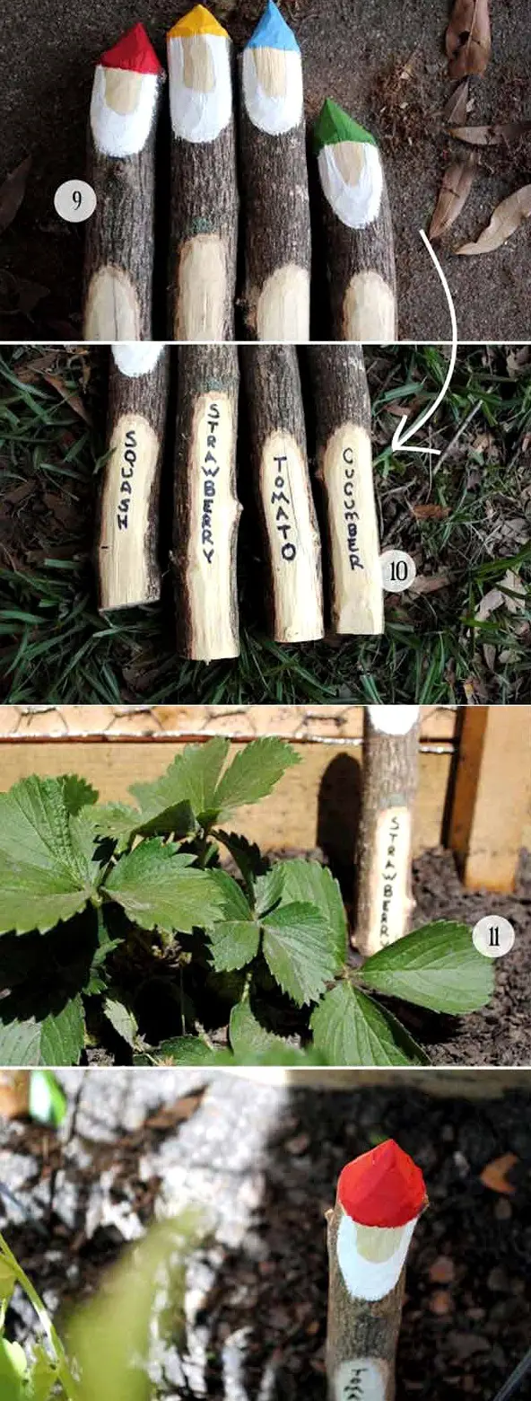 DIY Gnome Garden Markers, DIY Plant Labels