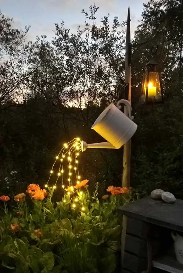35+ AMAZING DIY Outdoor Lighting Ideas for the Garden, Repurposed Watering Can