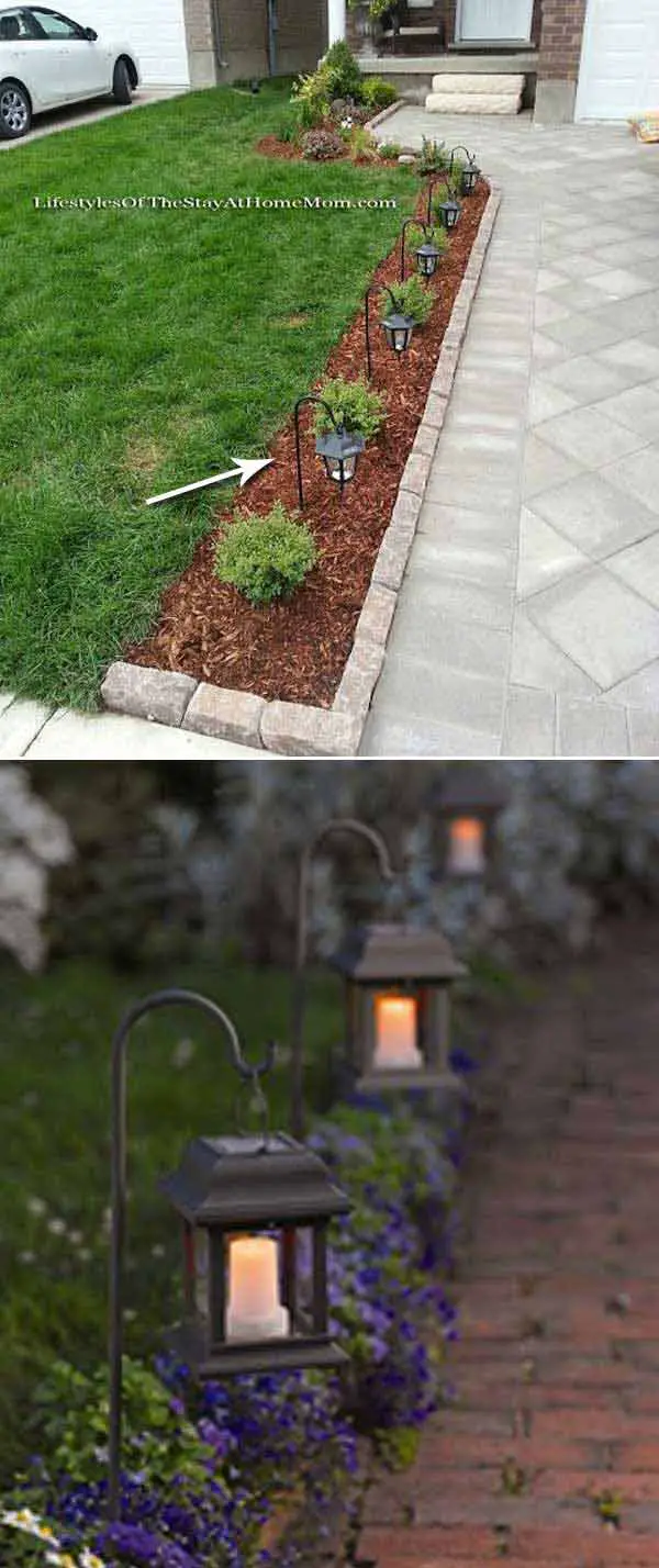 35+ AMAZING DIY Outdoor Lighting Ideas for the Garden, Front Yard Lighting