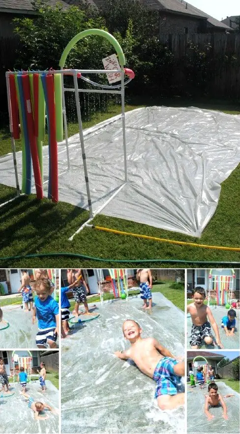 DIY Slip n Slide Game, DIY Backyard Games Perfect For Summer