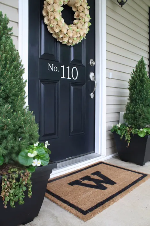 DIY Welcome Mat, DIY Curb Appeal Ideas on budget