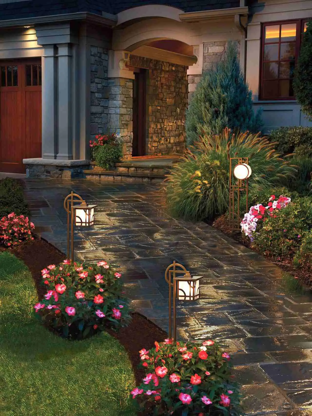 Modern Lighted Path, Front Yard Landscaping Ideas and projects