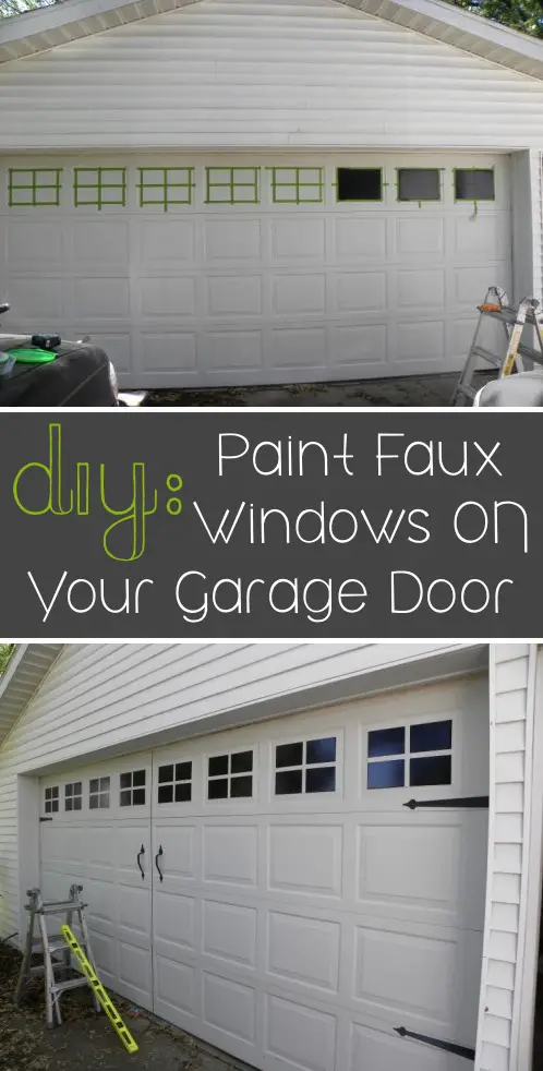 Paint Faux Garage Door Windows, Curb Appeal Ideas On a budget