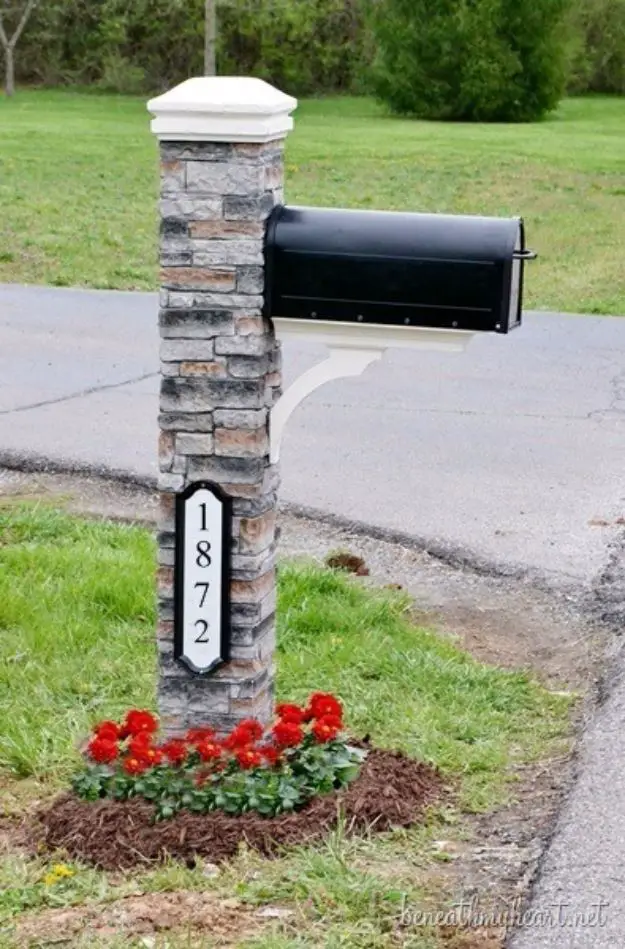 Stylish Mailbox Makeover, Front Yard Landscaping Ideas and projects