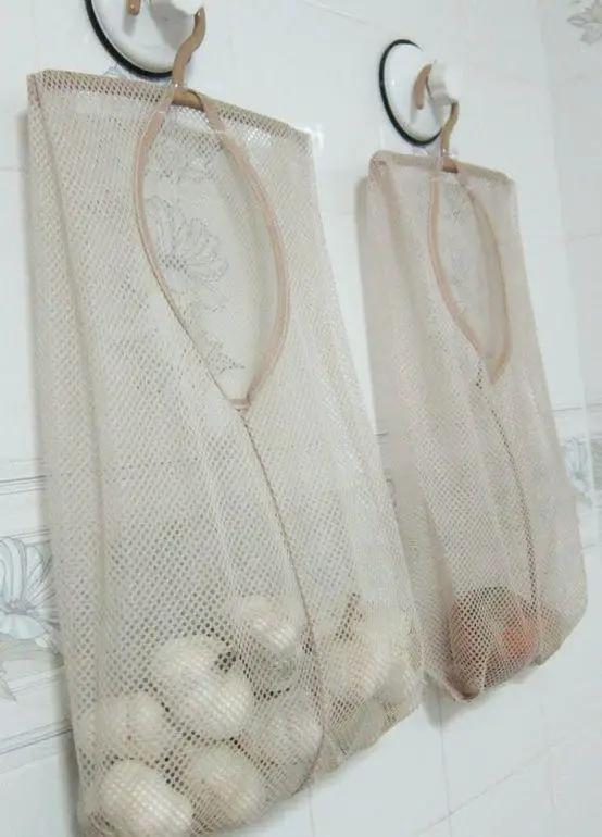 Use Laundry Bags Storage for Potatoes, Small Space Living Hacks, Ideas, Projects