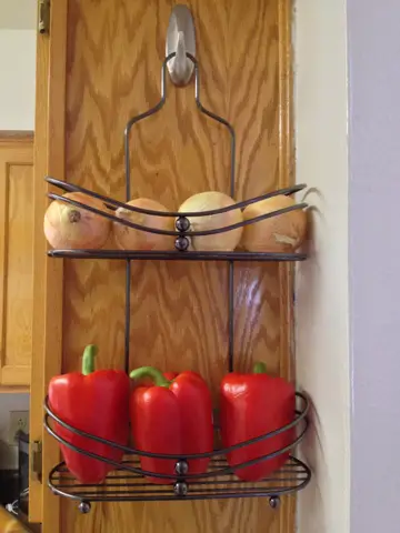 Use Shower Caddies to Hang Fruits and Veggies, Small space living hacks and ideas
