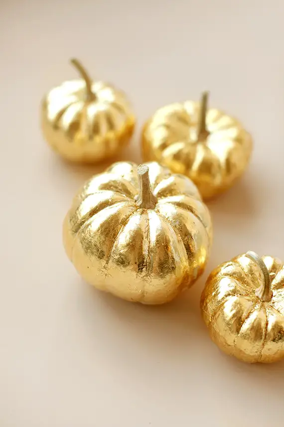 DIY Gold Leaf Pumpkin