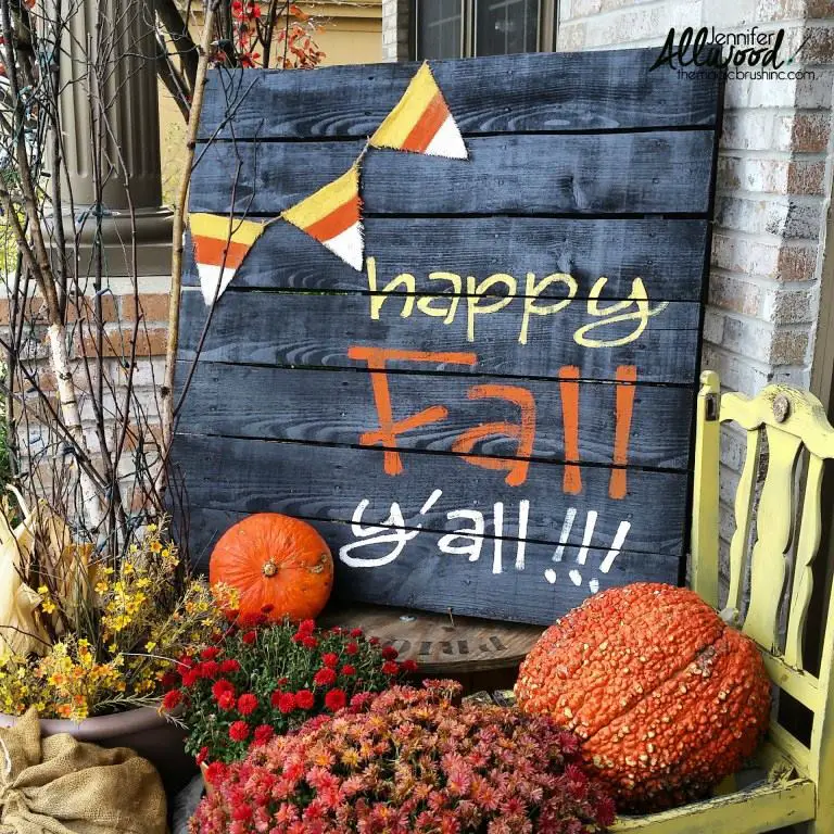 DIY Painted Fall Pallet Sign