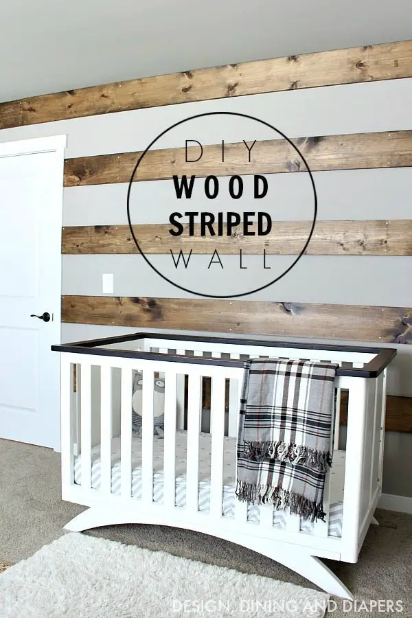DIY Wood Striped Wall