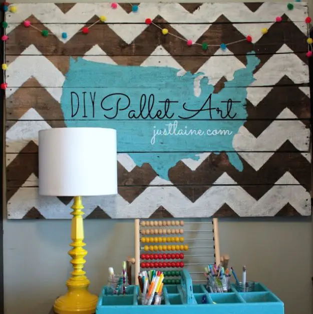 30+ Best DIY Wall Art Projects For Your Home, DIY Pallet Wall Art
