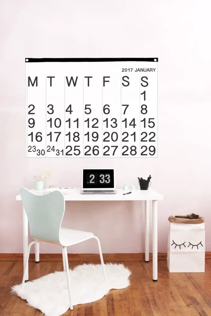 30+ Best DIY Wall Art Projects For Your Home, DIY Stendig Calendar