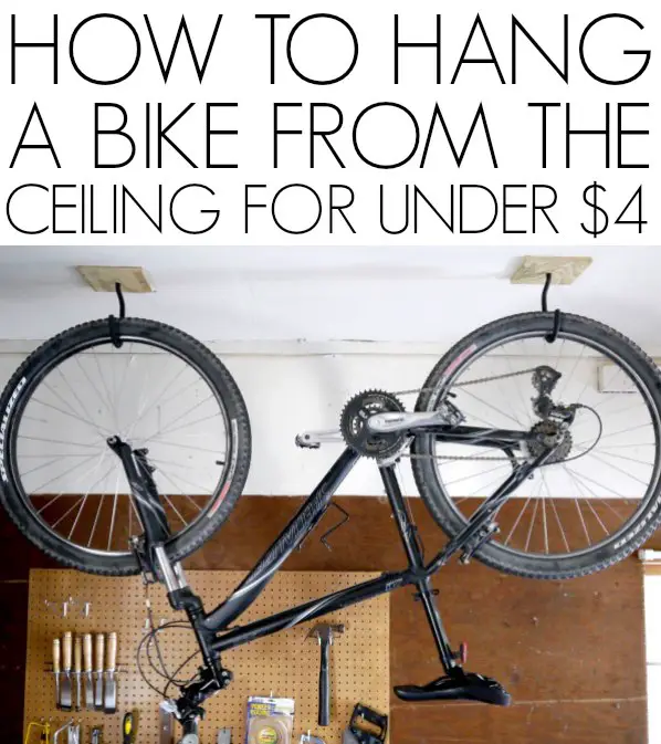30+ BEST Garage Organization and Storage Ideas, Hang A Bike From The Ceiling