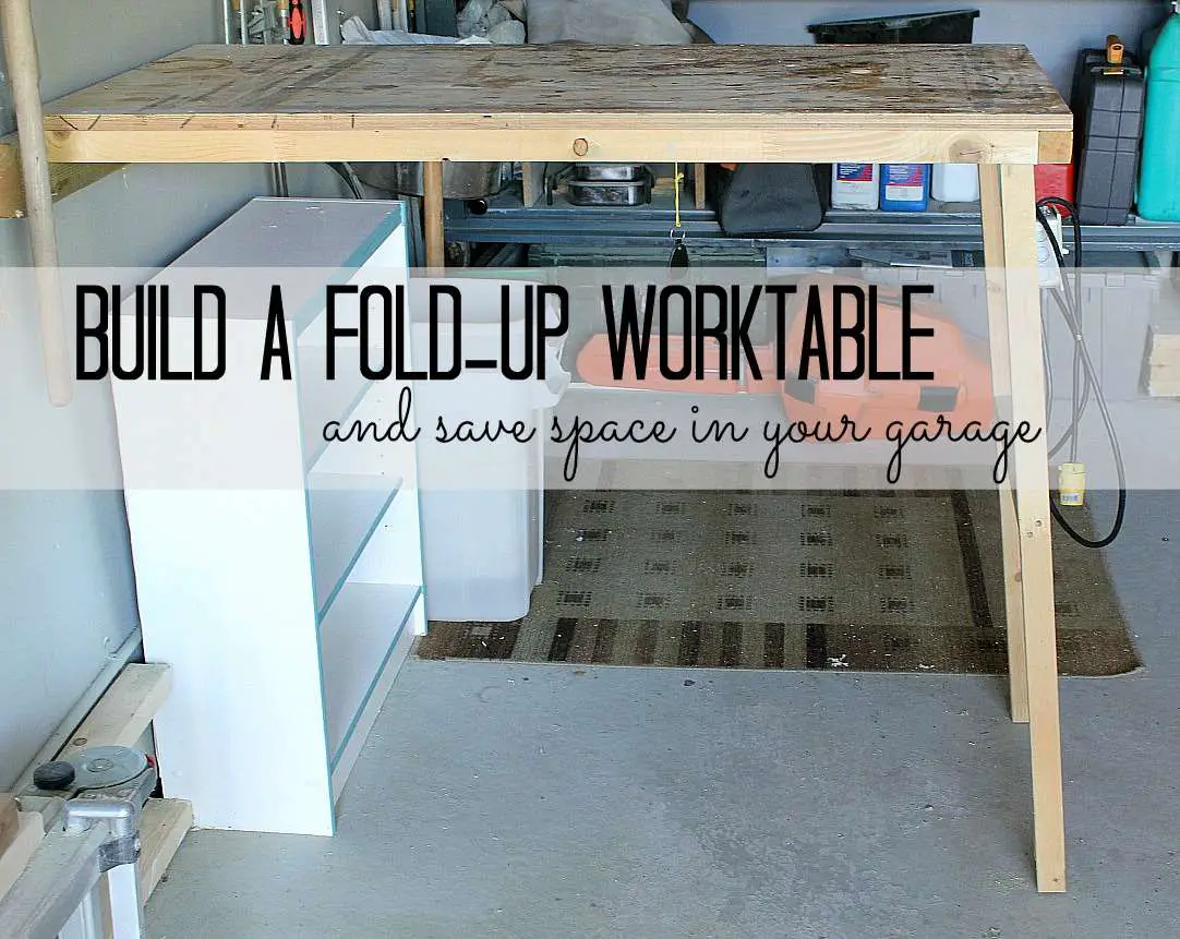 30+ BEST Garage Organization and Storage Ideas, Fold-up Garage Worktable