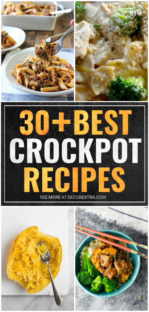30+ Best Crockpot Recipes for Busy Nights - Easy Crockpot Meals #recipes #dinner #slowcooker #crockpot #crockpotrecipes